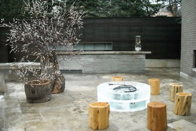 Fire Pit with Ice Surrounds
