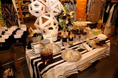 The evening champagne receptions included sweets and refreshments courtesy of Tender Greens.