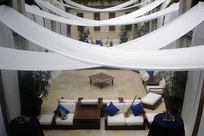 Draping at the Mayfair Hotel in Coconut Grove