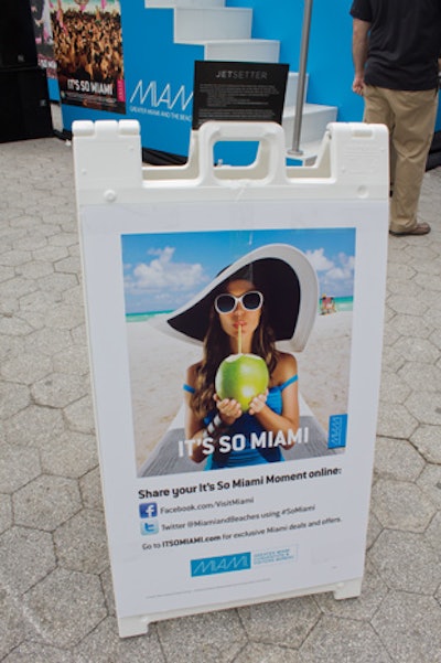 Signage encouraged visitors to the promotion to connect with the campaign through social media.