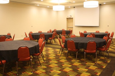 The property has a 2,180-square-foot ballroom that can accommodate 100 people and a smaller meeting room for about 30 people.