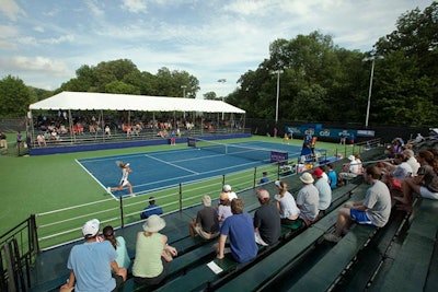 B&K Rentals erected two temporary grandstands to host the women's matches.
