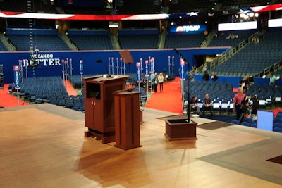 'The broadcasters are up high looking down on the stage floor. So the floor has a design that is interesting to see,' Fenhagen said.