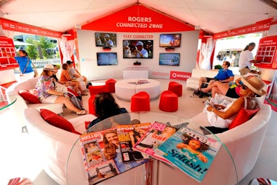The Rogers Cup tennis tournament debuted its virtual combined format last year. On-site in Montreal and Toronto, fans could watch matches in either city in the Rogers Connected Zone. Visitors to the area could also interact with fans in the other city.