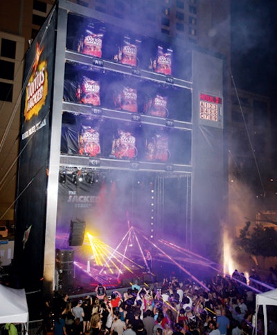 To draw attention to its latest tortilla chip flavor, Doritos built a structure that was designed to look like a giant vending machine, dubbed the “Jacked Stage,” at South by Southwest in March. Artists including Snoop Dogg performed beneath it.