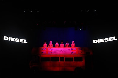 Underwear models for Diesel worked the crowd into its annual frenzy of cheers.
