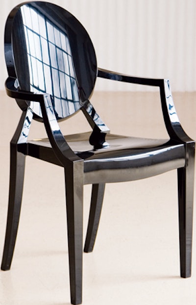 17. Gray and Black Ghost Chairs