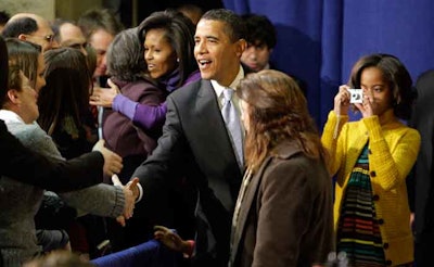 Drape Kings drapes President Obama in our Royal Blue Encore