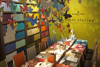 'Benjamin Moore’s Diffa Dining by Design booth was a 'library' of color 'stories.''