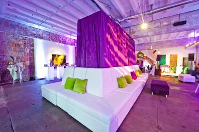 Drape Kings’ Purple Supervel brings a warmth to your event