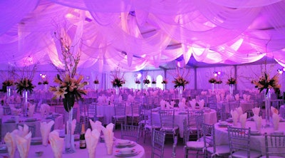 Draping enhances any Tent Event