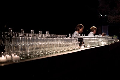 As an event sponsor, Absolut served the 'Absolut Lowline' drink at the bar, which itself was made of old barn siding.
