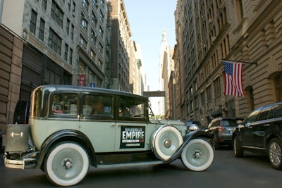 HBO partnered with app-based car service Uber to offer rides around Manhattan in vintage automobiles.