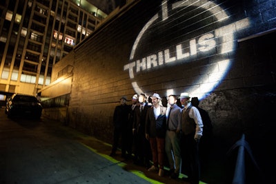 In July, a bright gobo of Thrillist's logo was splashed on the side of Chicago's Mid nightclub, one of the venues the lifestyle Web site used for its weekend-long experiential venture known as Hotel Thrillist.