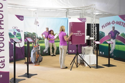 Social Booth offers enclosed and open booths with accessories that can be custom-printed or wrapped with graphics and logos. The open Party Booth setup (pictured) can accommodate more than 15 people; photos can be printed on site, or guests can use nearby tablets to share photos online. The enclosed Duo Booth seats two people; printed photos arrive through an opening in the side of the booth, and guests can share photos online via a touch-screen. The company has specialists based in Charlotte, Chicago, Los Angeles, and Washington, and the booths are easily shippable to other locations. Basic packages start at $850.