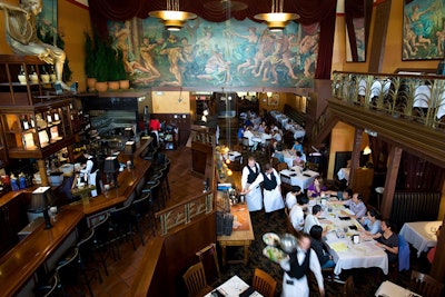 Elegant dining at Gratzi, in the former Orpheum Theatre