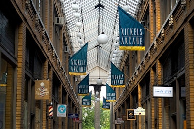 Nickels Arcade, a covered shopping district in downtown Ann Arbor