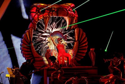 Many of the reviewing event producers agreed Rihanna's opening performance, complete with a python throne and laser lights, was the best of the night.