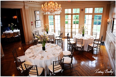 Main hall set for seated reception