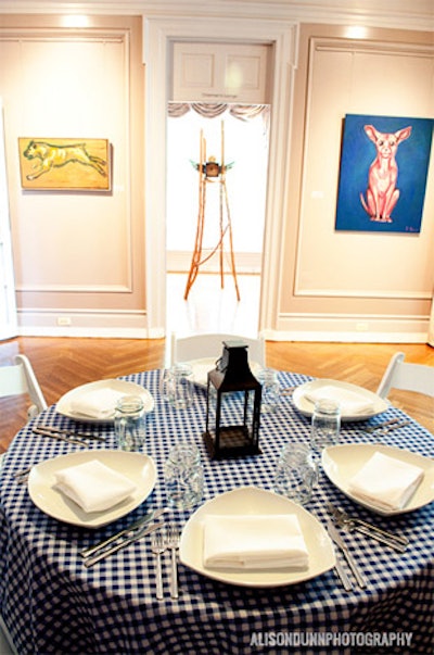 Intimate business lunch