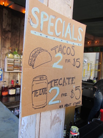 It was really fun in a not so fancy way, though the Tecate beer did come with a lime wedge.