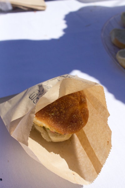 Here’s her octopus salad sandwich in a bag—so nifty to just grab and go.