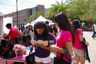 This fall, students at the University of Central Florida could visit the Lily of France bra lounge on campus.