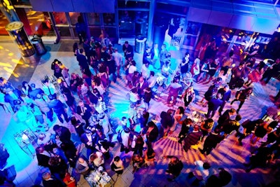 Flashing lights and a dance floor transformed one corridor of the Air Canada Centre.