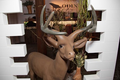 Hunting-lodge-style decor gave the section for menswear label Odin a more masculine aesthetic.
