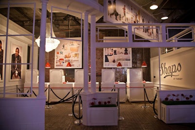 Rather than place registers inside each boutique, Target built a separate checkout area for guests to pay for their items. The design of the space matched the look and feel of the rest of the pop-up.