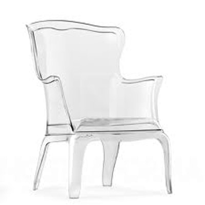 Now available from Bubble Miami, the Pasha chair combines the old-school look of a high-back armchair with the modern appeal of transparent polycarbonate.
