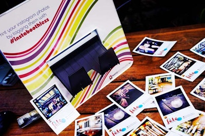 Photoboothless recently launched Instaboothless, a photo system that prints out physical copies of photos taken on Instagram at an event. Guests take photos on their smartphones, then tag them with a specific hashtag which automatically uploads them to the Instaboothless printer. Designated event photographers also roam the crowd taking pictures of guests with the Instagram app and sending them to the printer. The prints include space for custom graphics and messages. Pricing starts from $650, and the system is available nationwide.