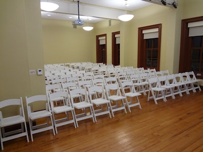 Theatre-style seating for 100 people in Abraham Lincoln Hall