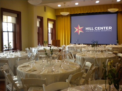 Seated reception in Lincoln Hall