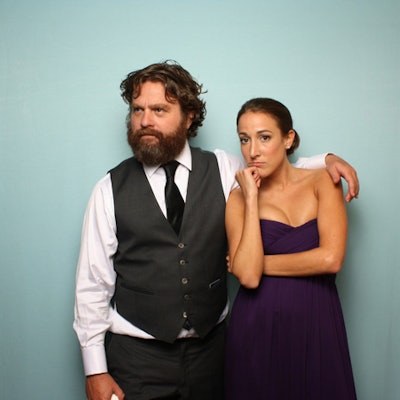 Having fun in the booth with Zach Galifianakis!