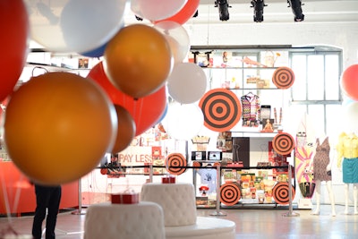 Target marked its 50th year in October with a private event for partners and executives in New York. Producer ExtraExtra gave Center548 a festive look by placing bunches of balloons attached to gift-wrapped boxes atop circular seating.