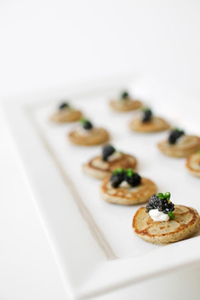 Bilinis with Caviar and Crème Fraiche