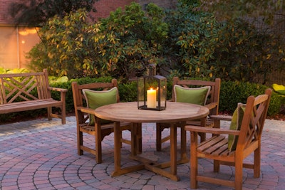 Outdoor Courtyard perfect for relaxing or private events.