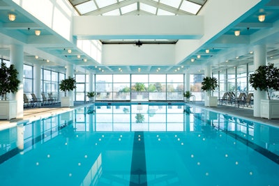 Enjoy the 75-foot indoor pool with retractable roof.