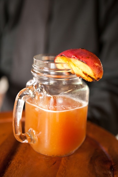 Mulled Cider with Grilled Peach