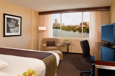 Take in views of the Boston skyline in renovated guest rooms.