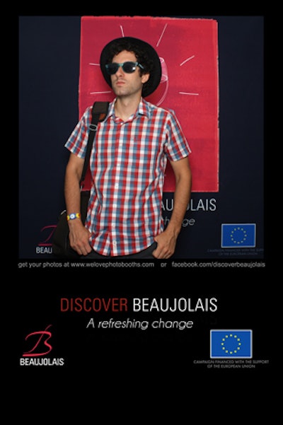Branding on photo printout: Beaujolais Wine
