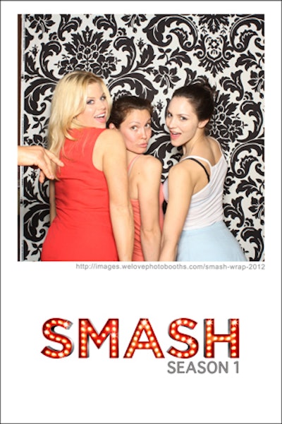 Branding on photo printout: Smash TV series wrap party