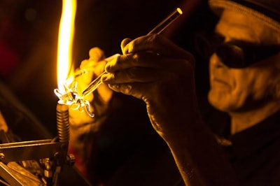 Glass Artists were on hand to create a menagerie of trinkets for guests to take home.