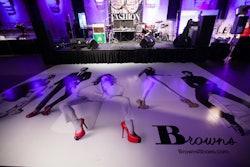 Signage from event sponsor Browns Shoes decorated the dance floor at Fashion Magazine's 35th anniversary event.