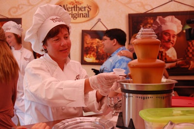 Werther's Original set up a caramel shop with a designated confectioner providing samples of melted caramel as well as its signature hard candies.