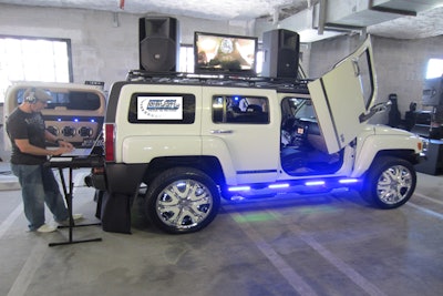 Hummer H3 Xtreme, liquor company launch party, parking garage venue