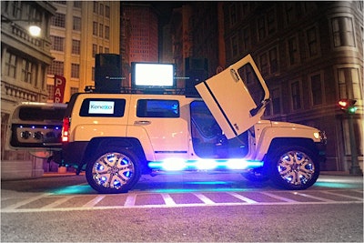 Hummer H3 Xtreme, theme park corporate event, middle of street