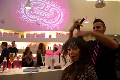 In March, Gayle Giacomo, star of the Style Network’s Jerseylicious, launched her volumizing hair-care line at an event in TriBeCa. Styling stations gave attendees the opportunity to test out the new line, getting their hair volumized by staffers.