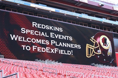 Planners were welcomed to the stadium by the on-field HD video boards. The HD video boards can be used during on-field events, or to display welcome messages for event guests.